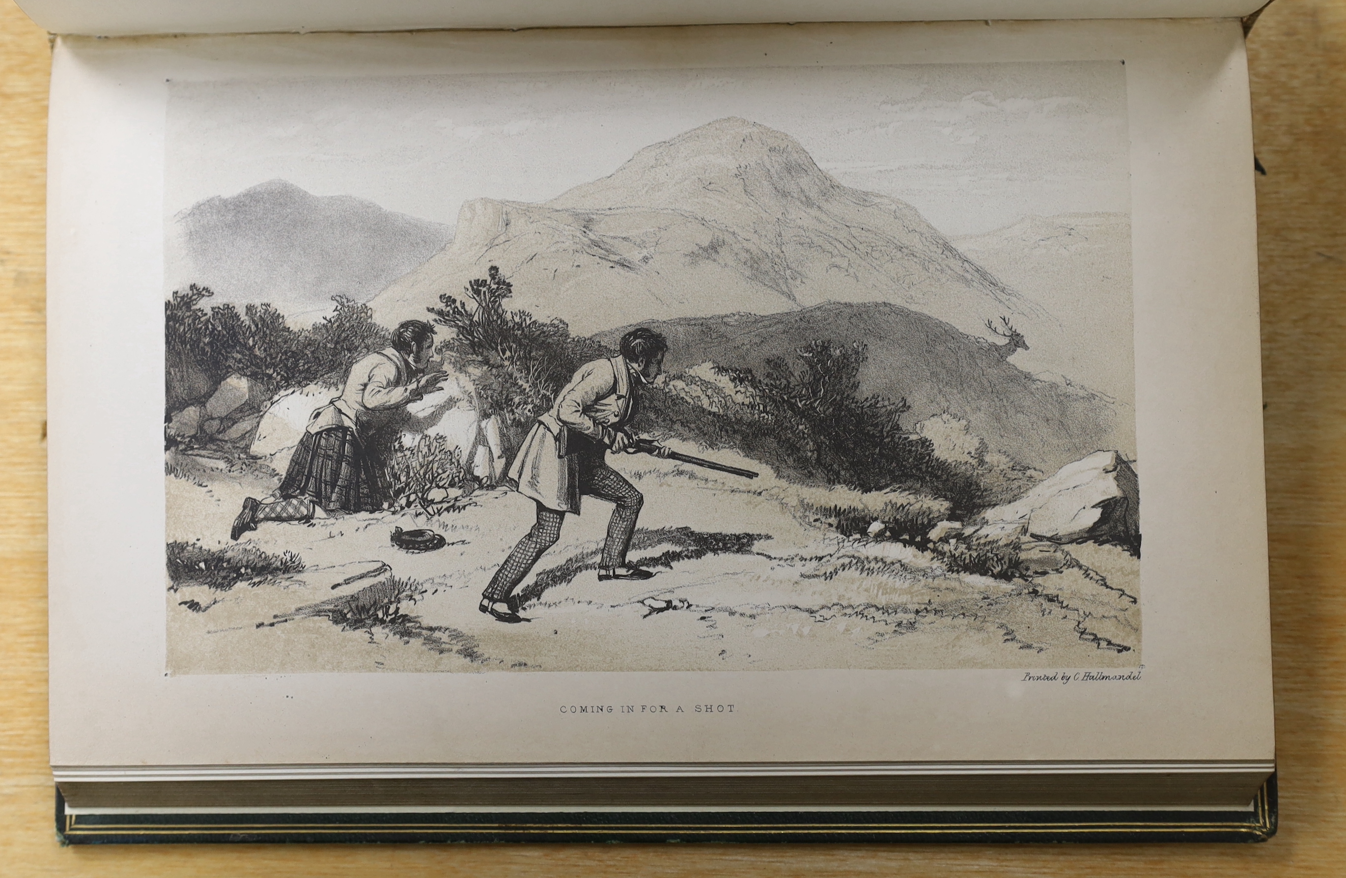 Scrope, William - The Art of Deer - Stalking.....in the Forest of Atholl....with a short description of the Scottish forests; legends, superstitions, stories of poachers.....new edition. engraved pictorial and printed ti